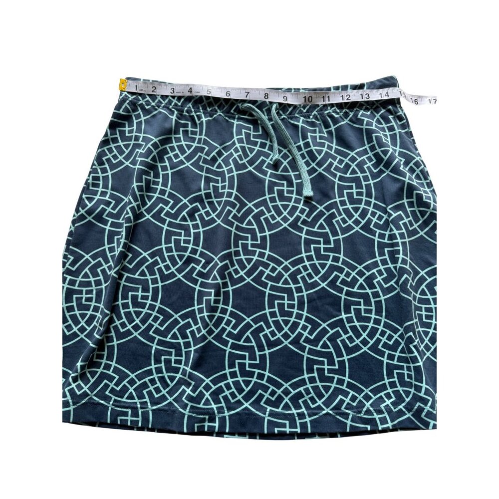 Title Nine Womens Skort Geometric Print Pull-On Skirt Green Blue Size S - Picture 4 of 6